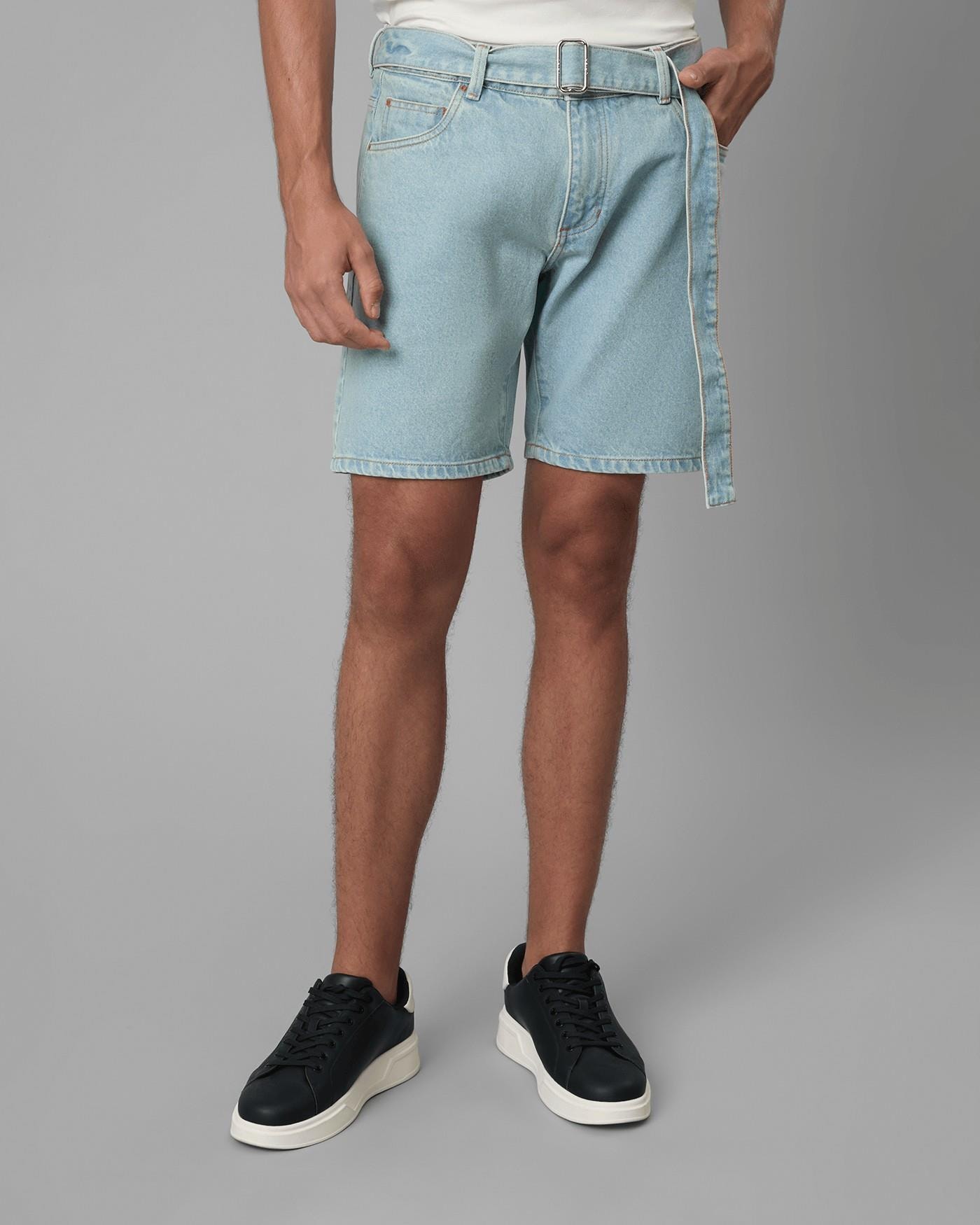 Bermuda 5 Pockets Algodão Regenerativo Com Cinto