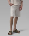 Bermuda chino de algodão orgânico-off white-36