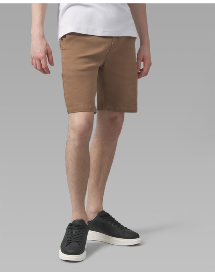 Bermuda chino sarja moletom-marrom-44