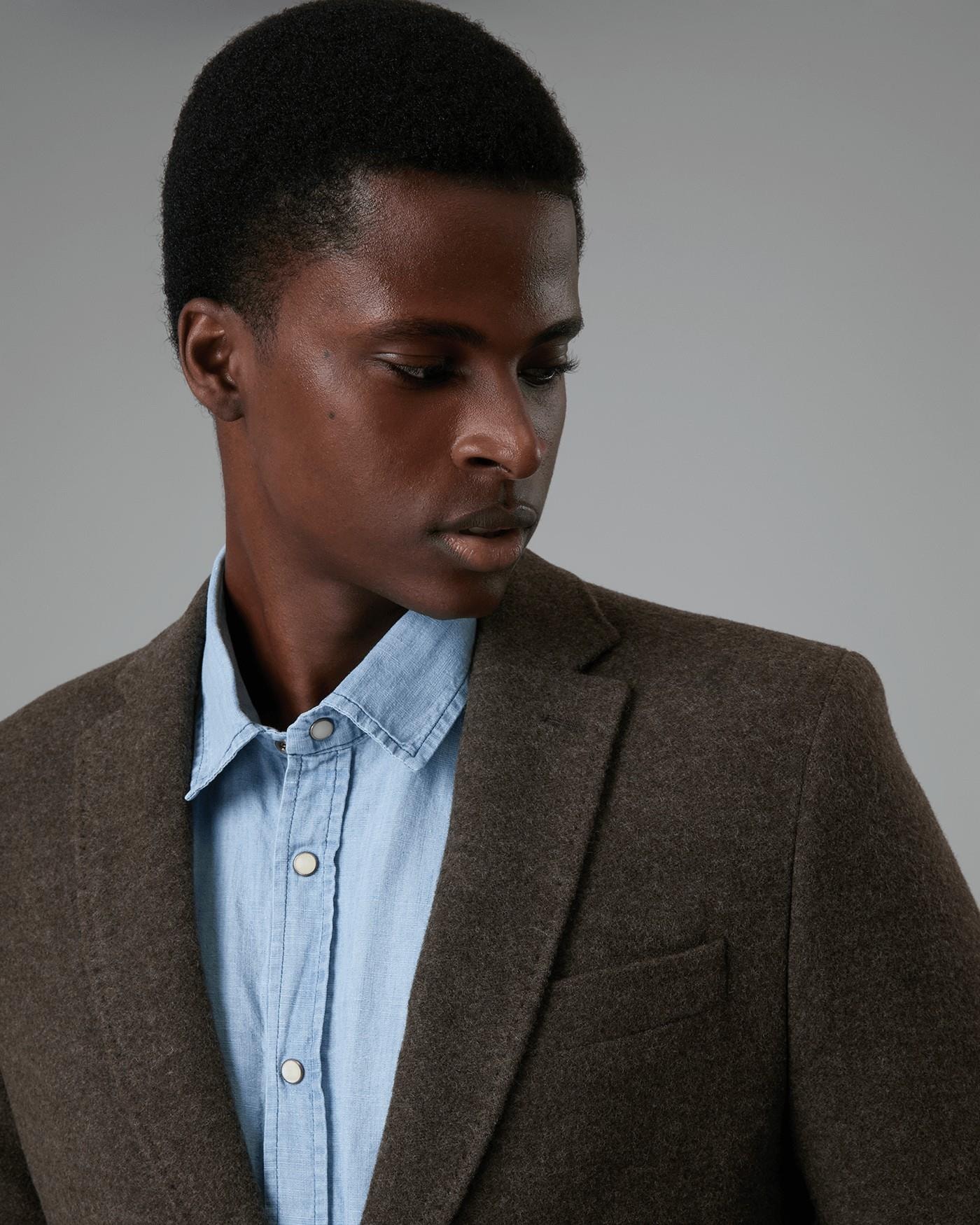 Blazer Casual Lã Batida