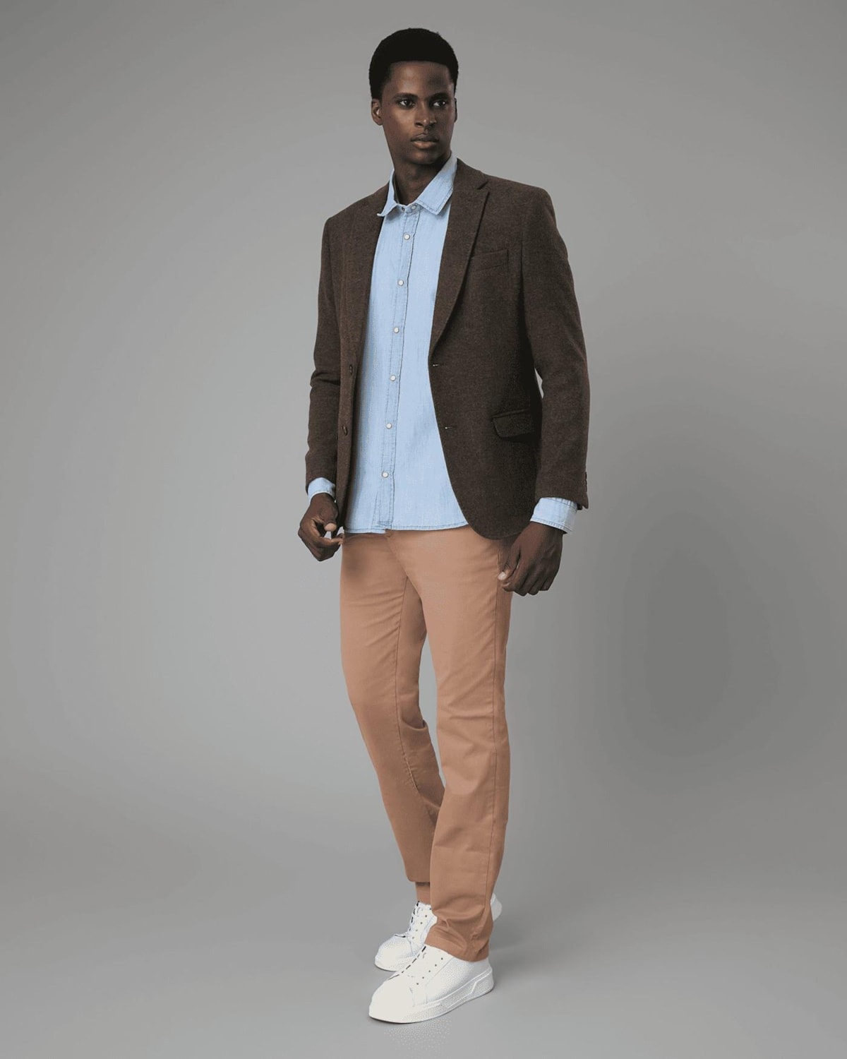 Blazer Casual Lã Batida