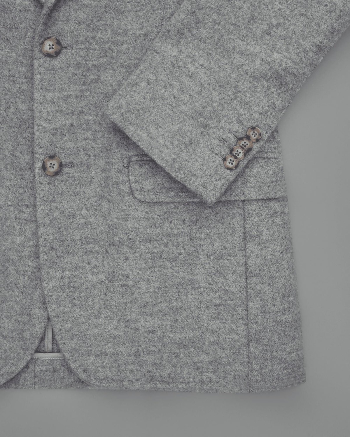 Blazer Casual Lã Batida