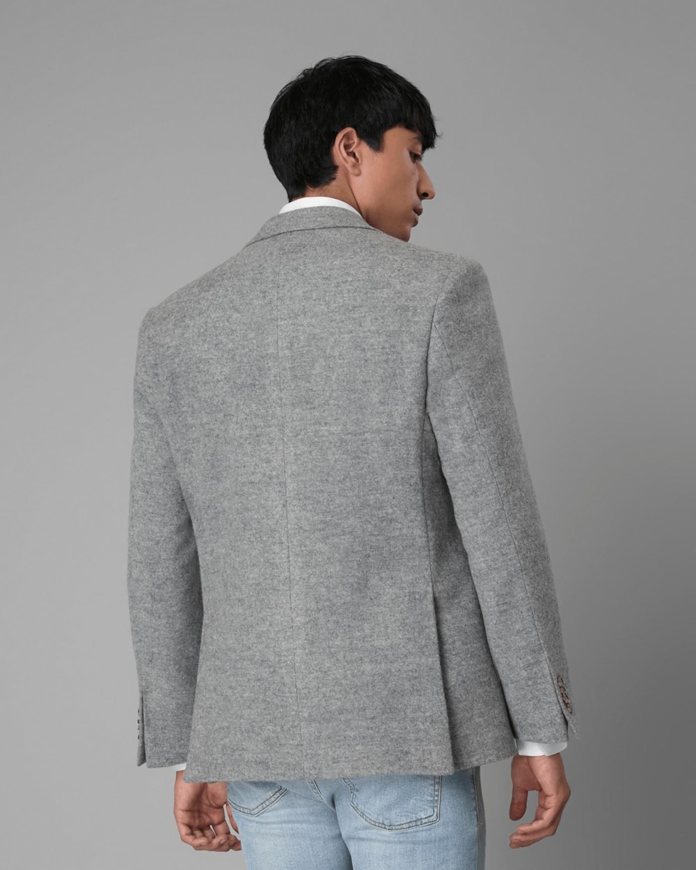 Blazer Casual Lã Batida