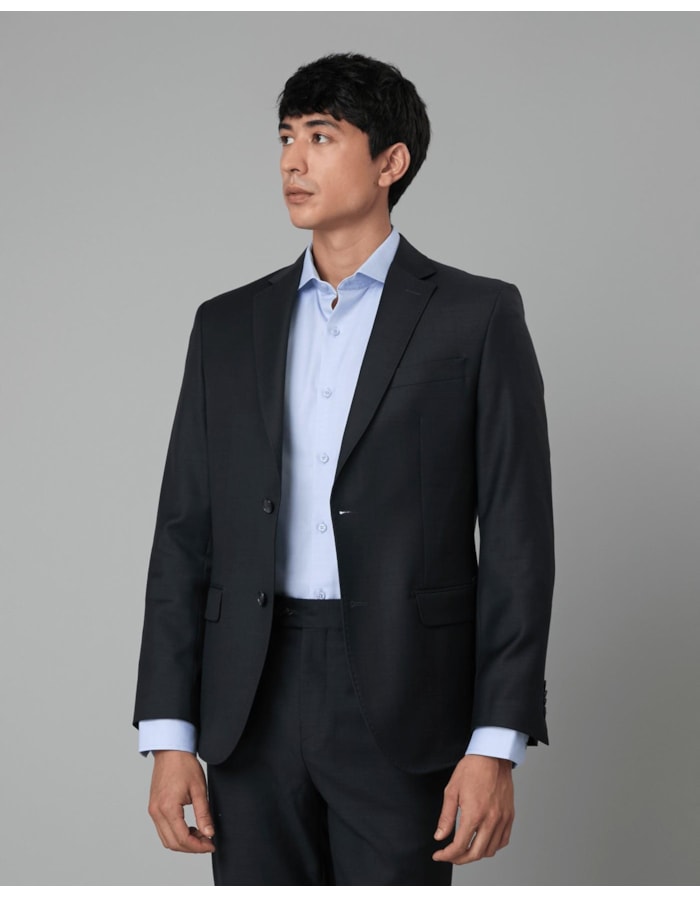 Blazer casual lã fria-cinza-50