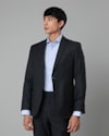 Blazer casual lã fria-cinza-50