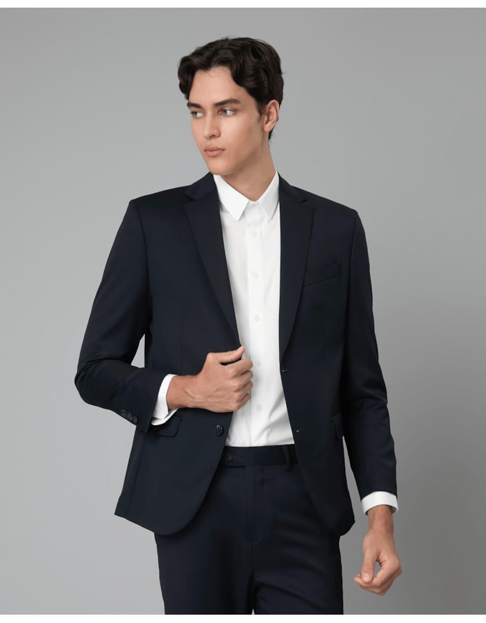 Blazer casual lã fria-azul-50