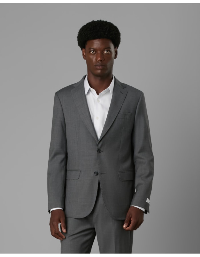 Blazer lã com cashmere-cinza-46