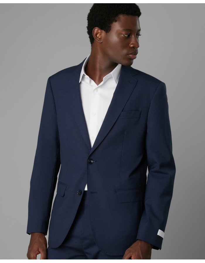 Blazer lã fria com elastano-azul-46