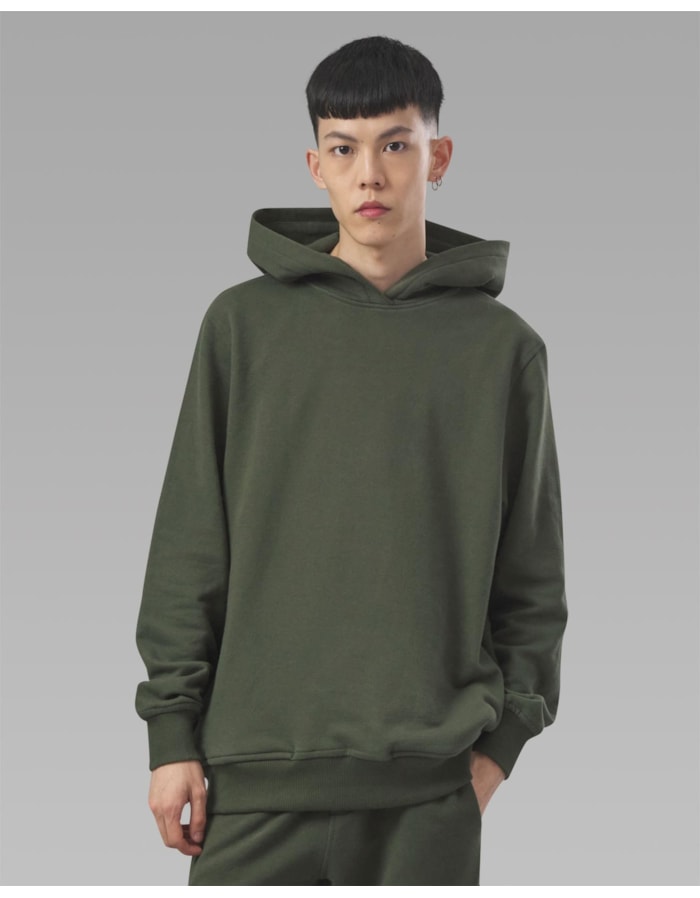 Blusa canguru moletom algodão orgânico-verde-gg