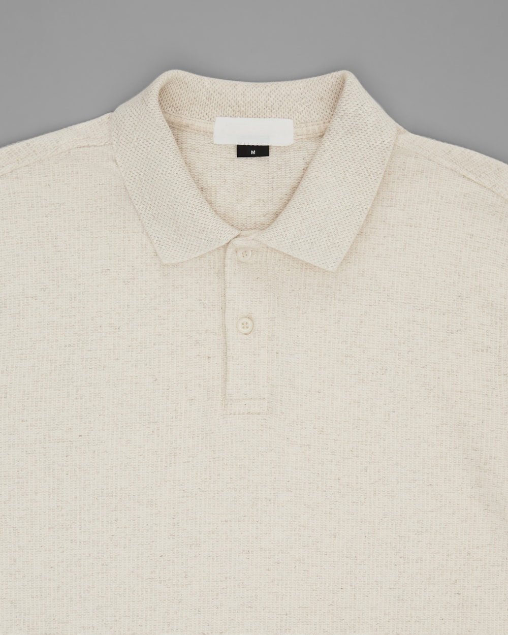 Blusa com Linho e Modal Gola Polo