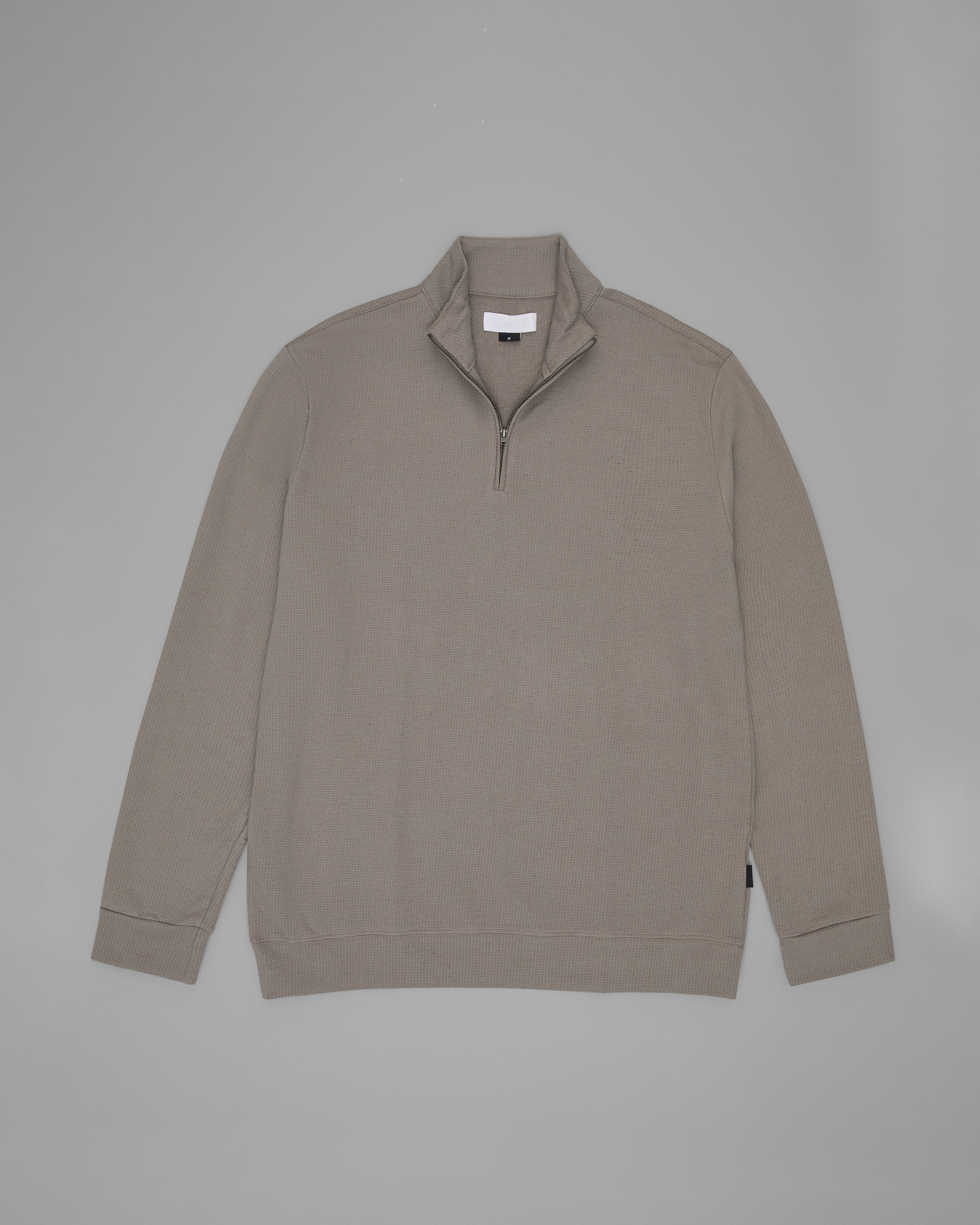 Blusa com Linho e Modal Meio Zíper