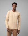 Blusa henley waffle-bege-gg