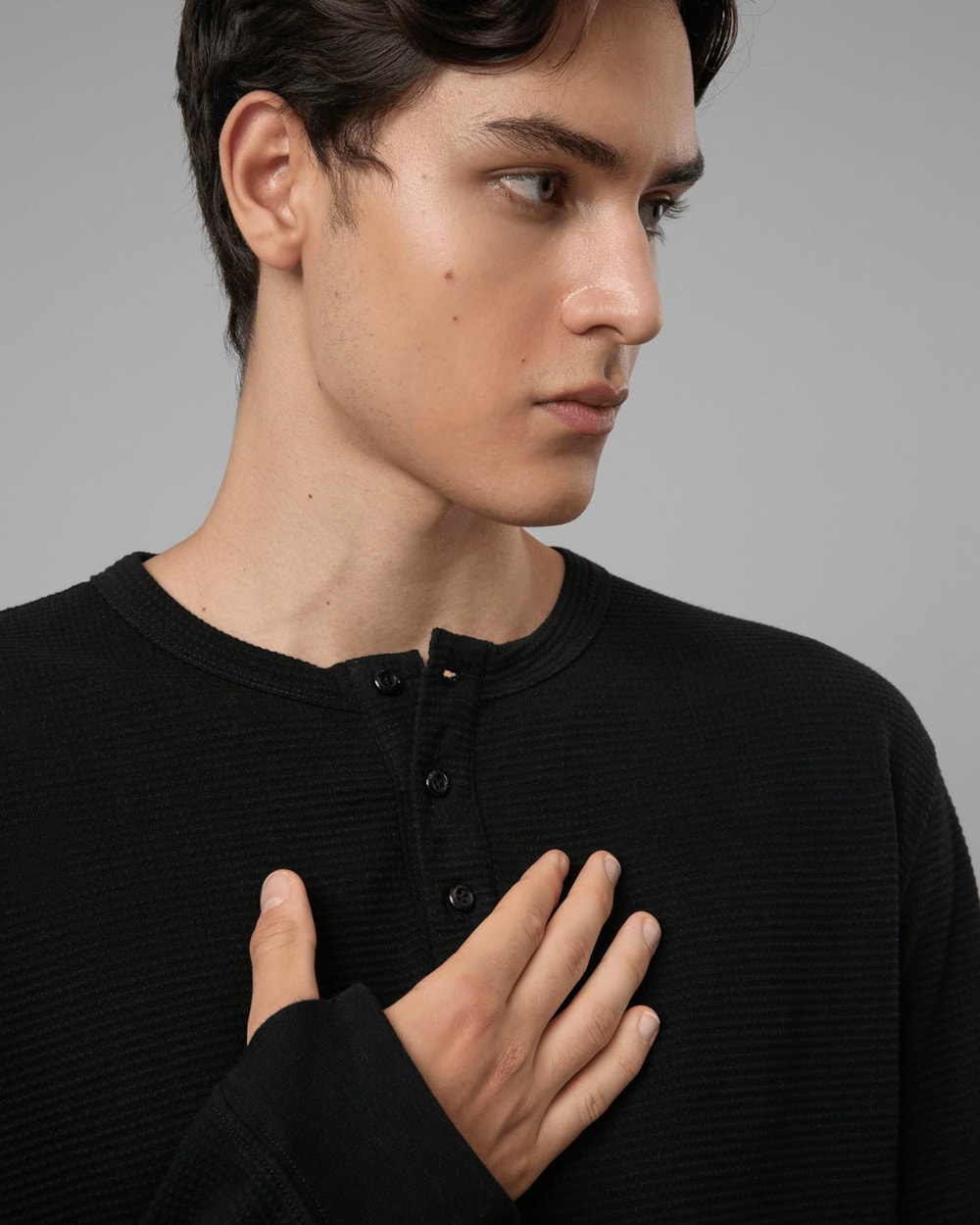 Blusa Henley Waffle