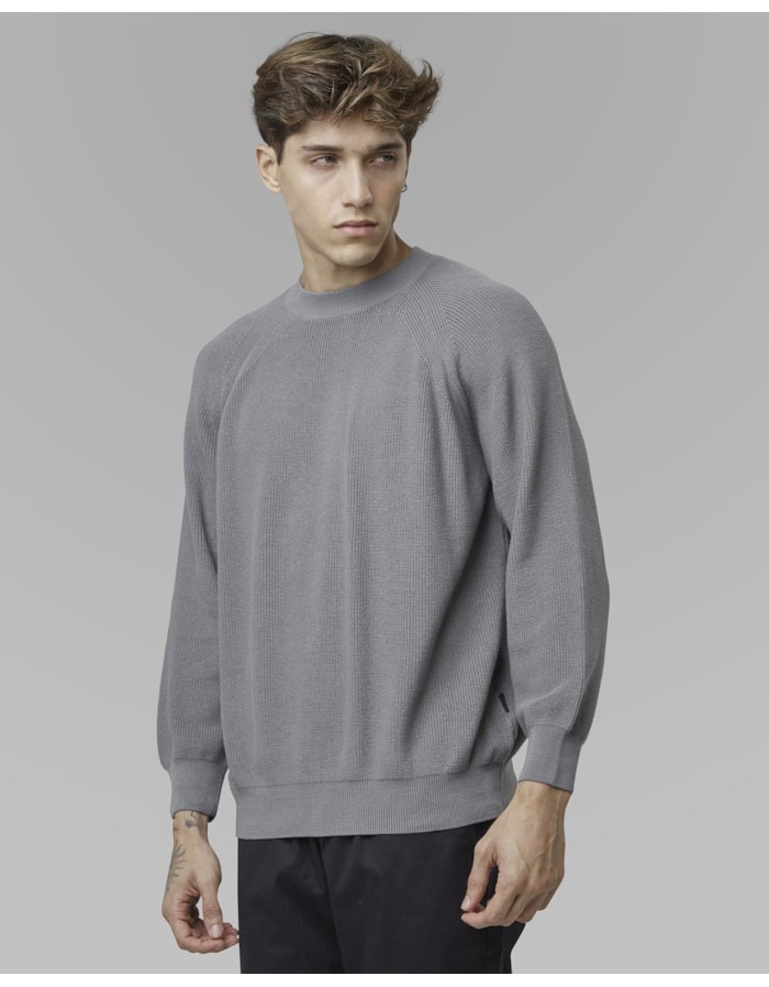 Blusa tricot canelado-cinza-m