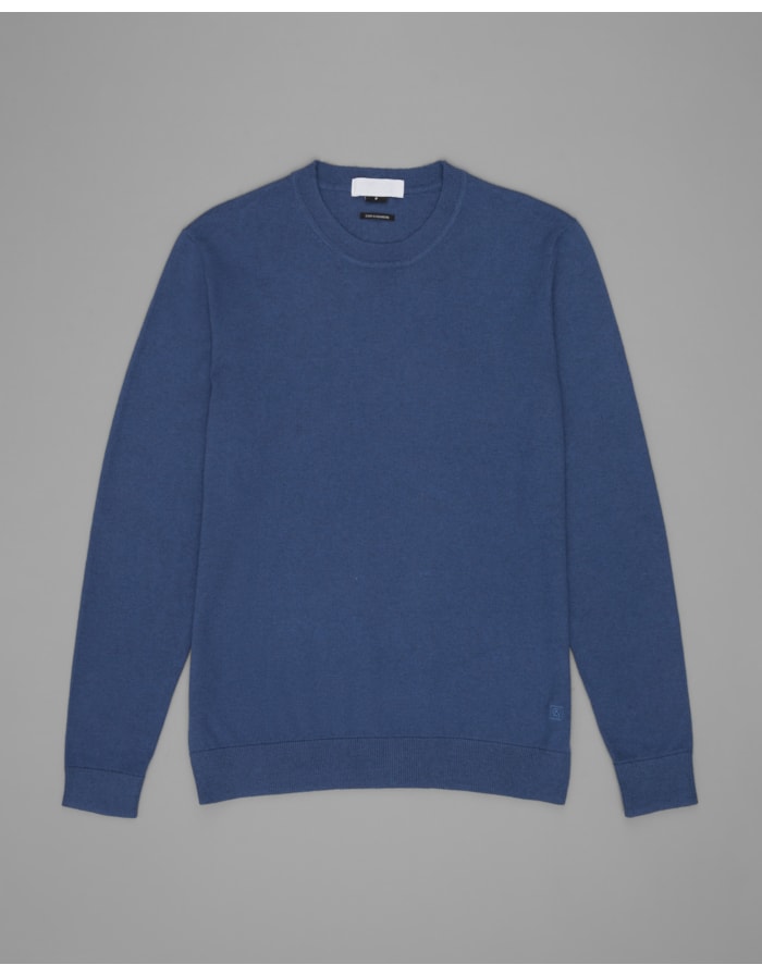 Blusa tricot com cashmere-azul-g