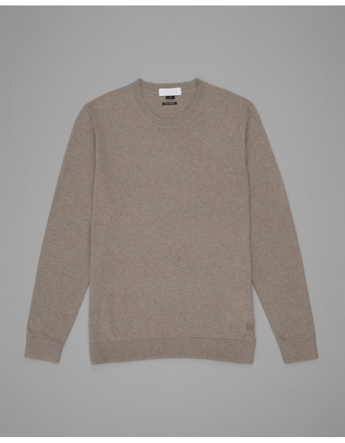 Blusa tricot com cashmere-bege-g