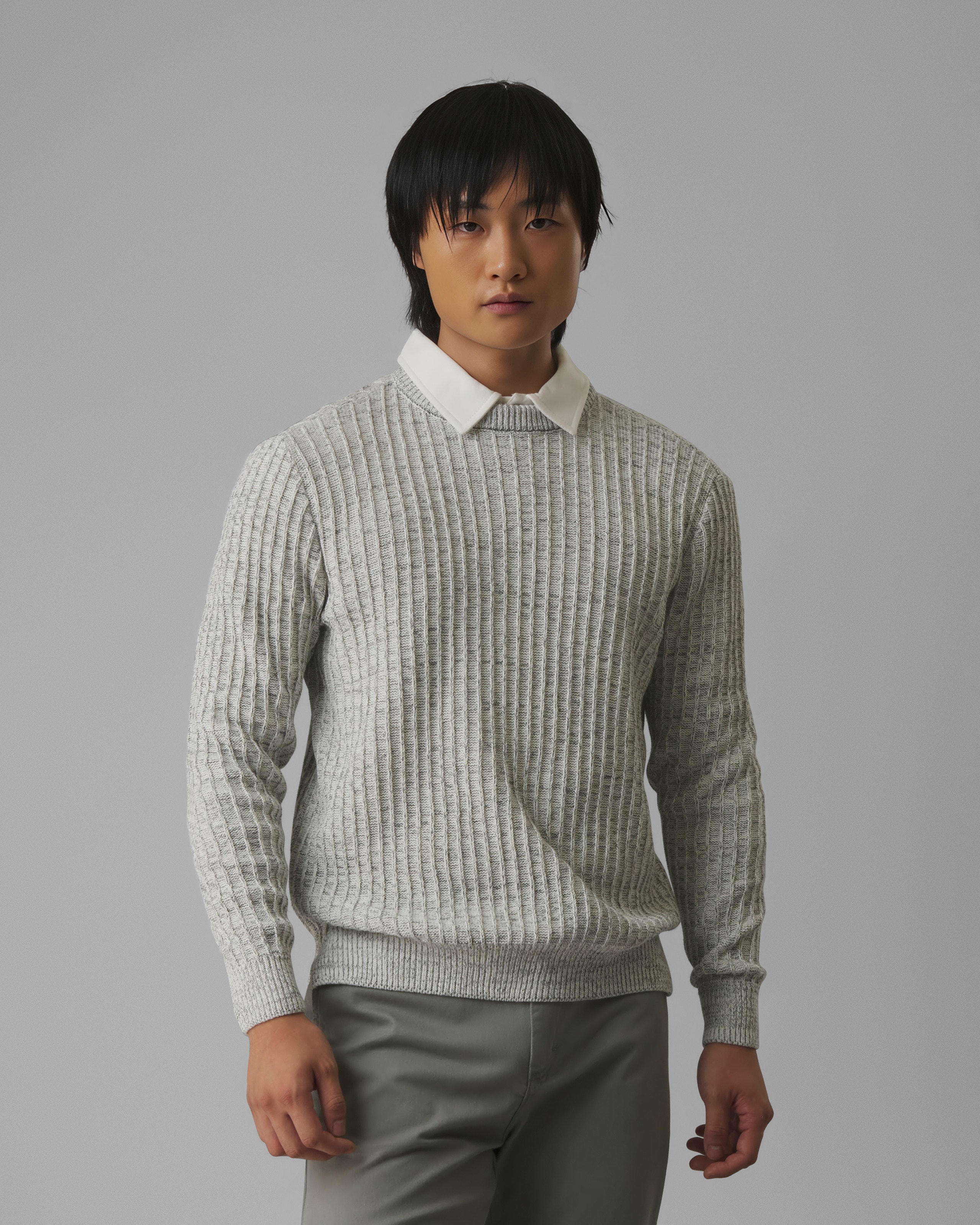 Blusa Tricot Mescla Canelado