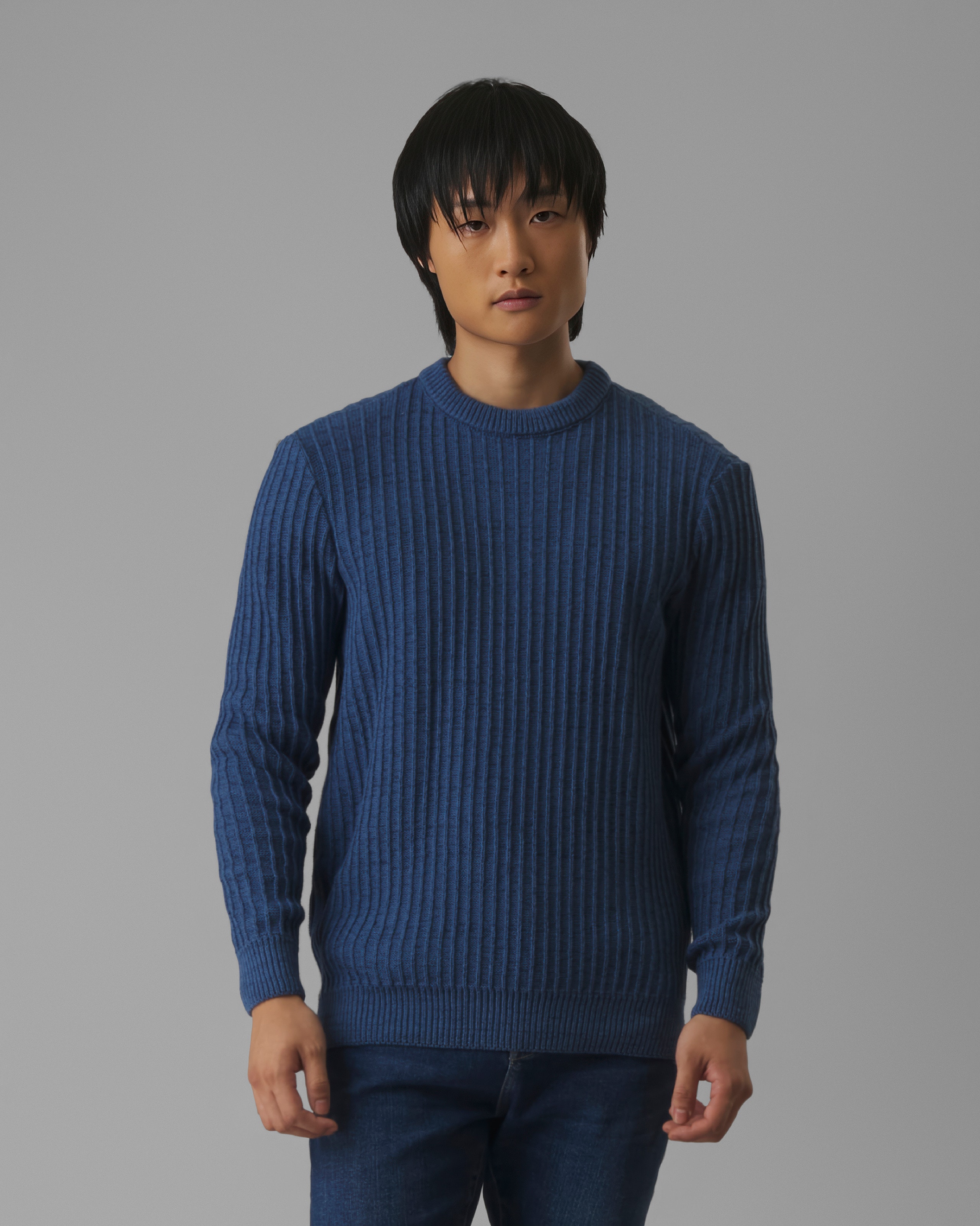 Tricot Sarjado Azul