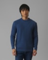 Blusa tricot mescla canelado-azul-g