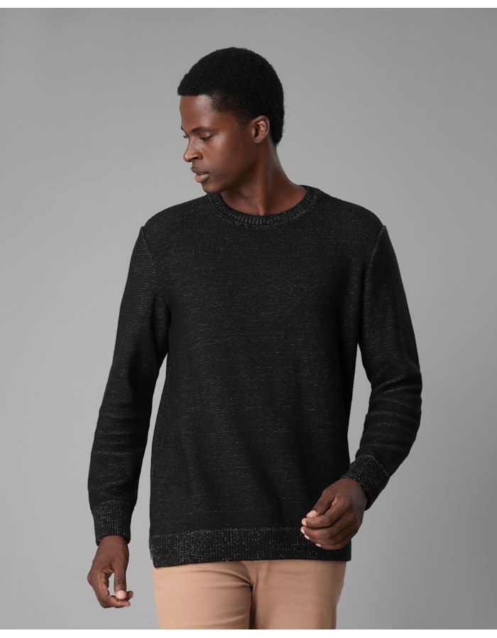 Blusa tricot mesclada-preto-pp