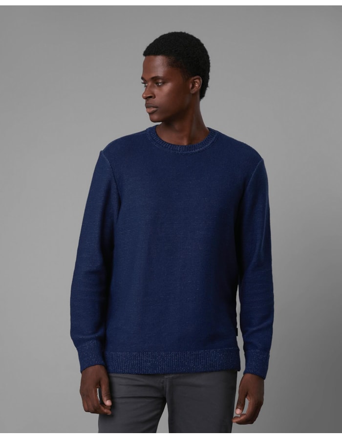 Blusa tricot mesclada-azul-pp