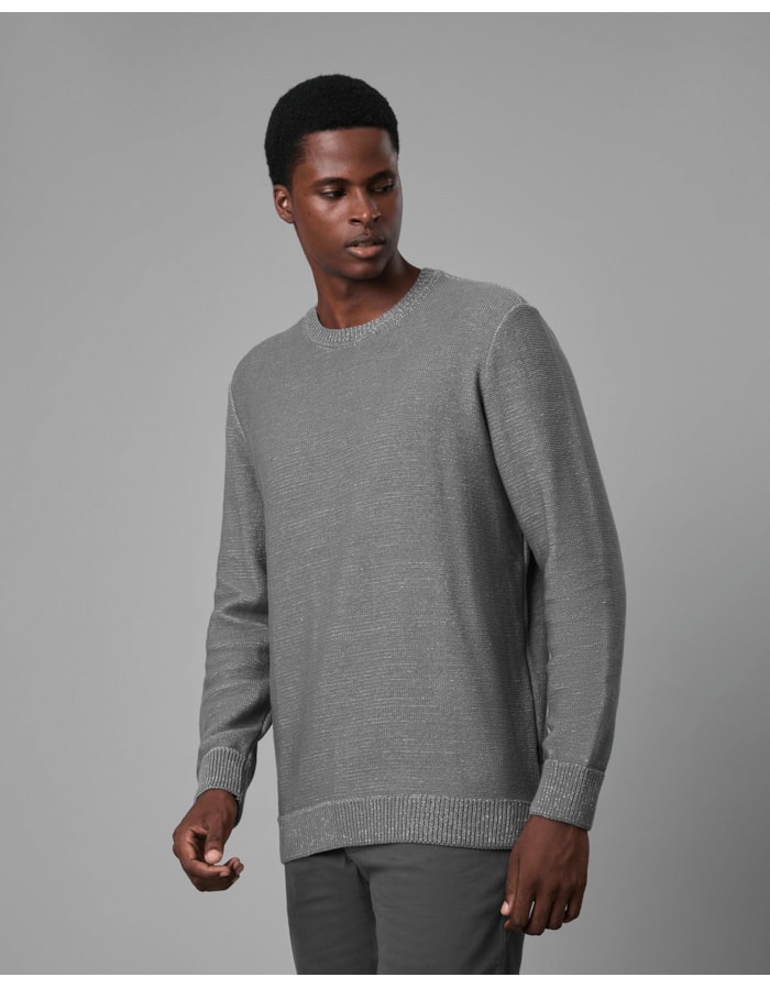 Blusa tricot mesclada-cinza-pp