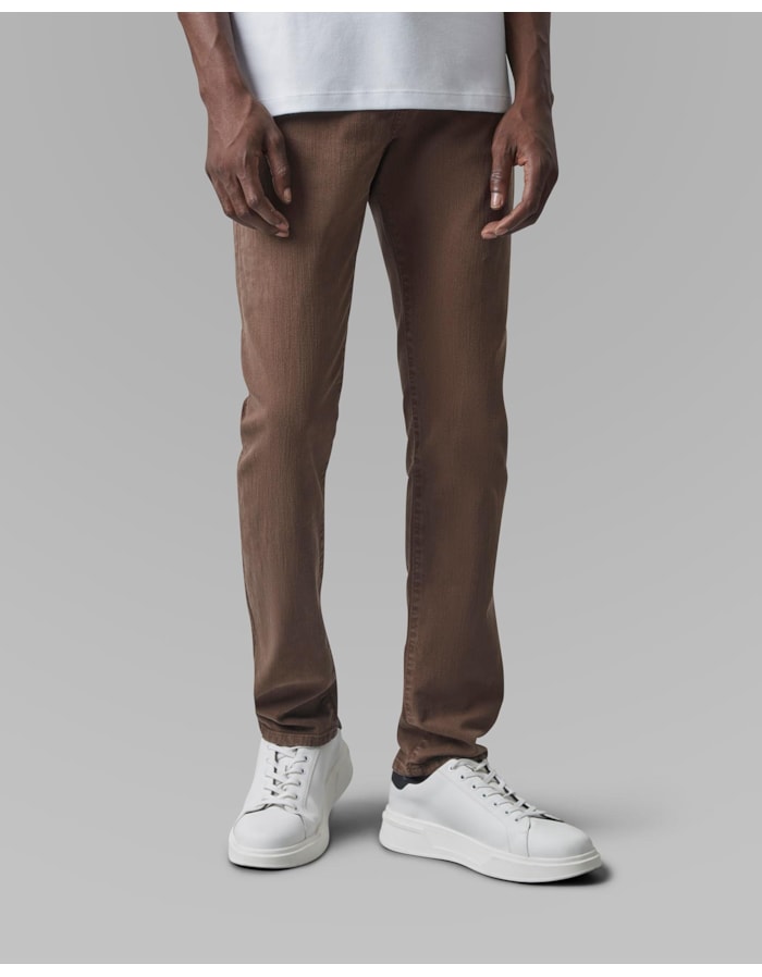 Calça 5 pockets sarja slim-marrom-36