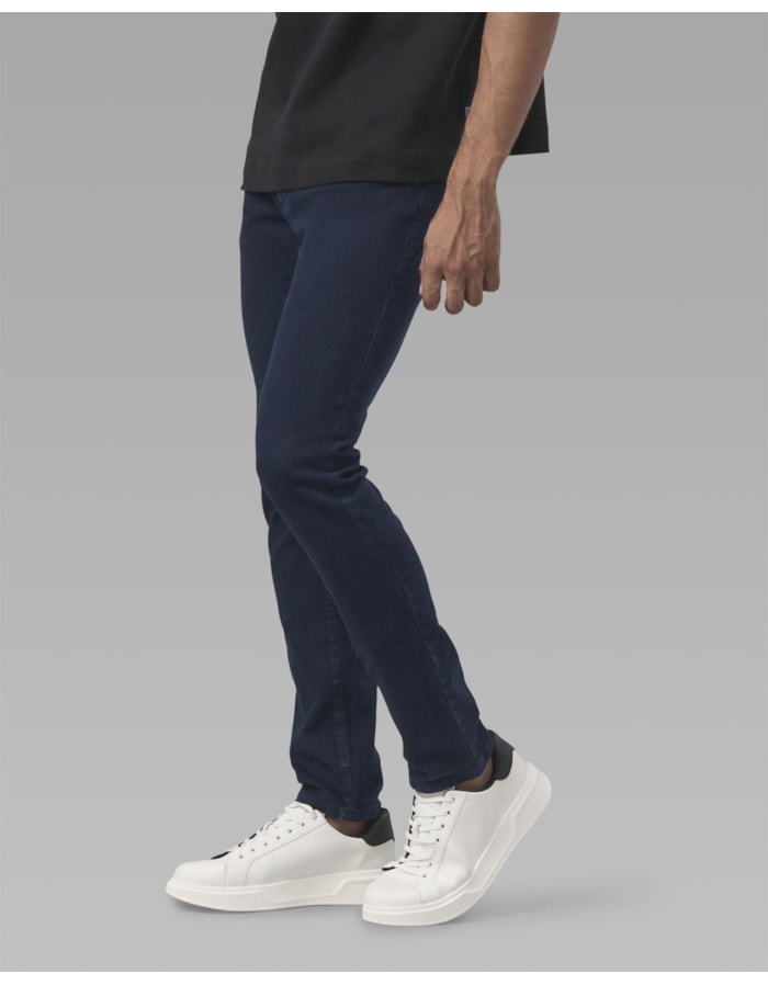 Calça 5 pockets sarja slim-azul-40