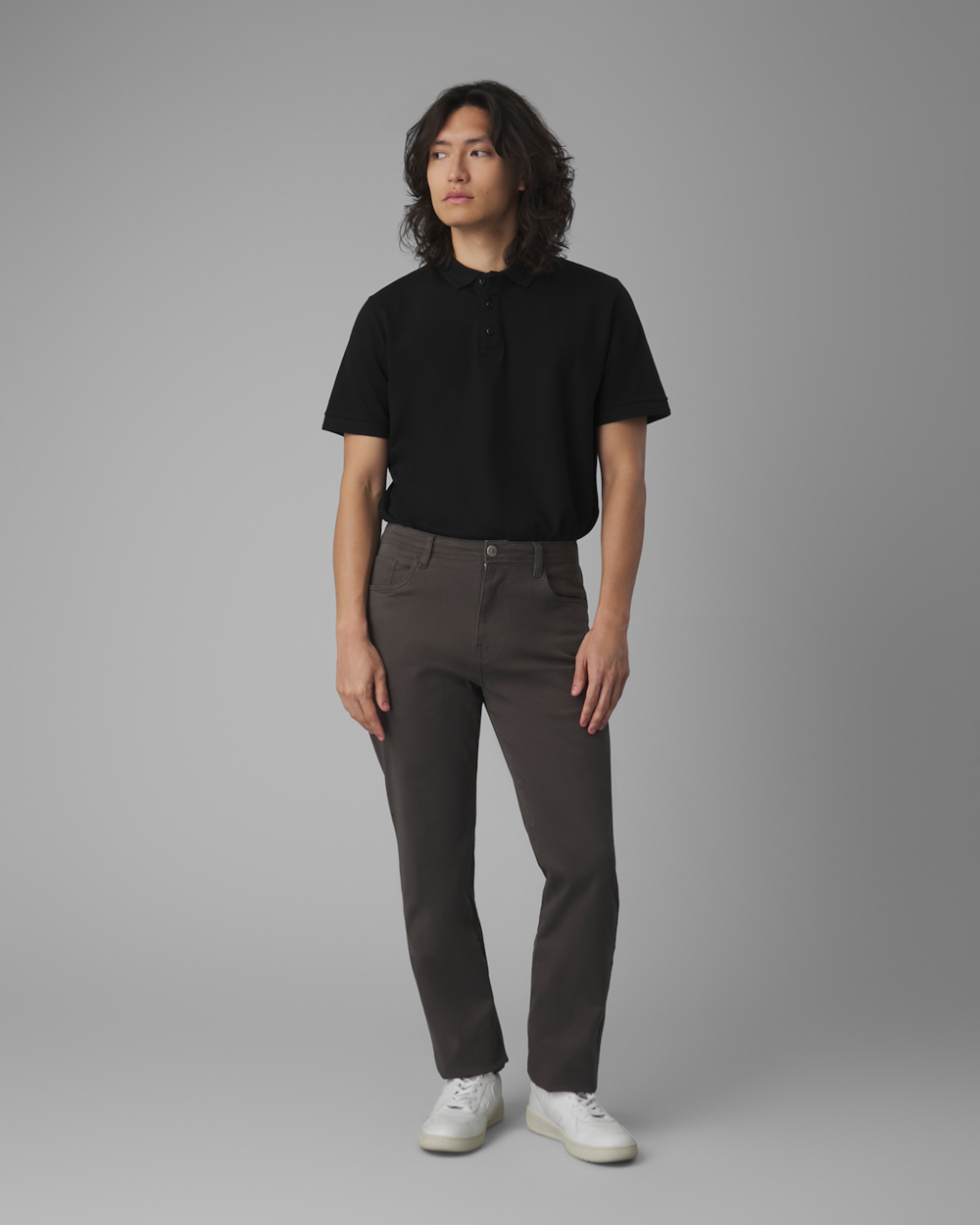 Calça 5 Pockets Sarja Slim Moletom