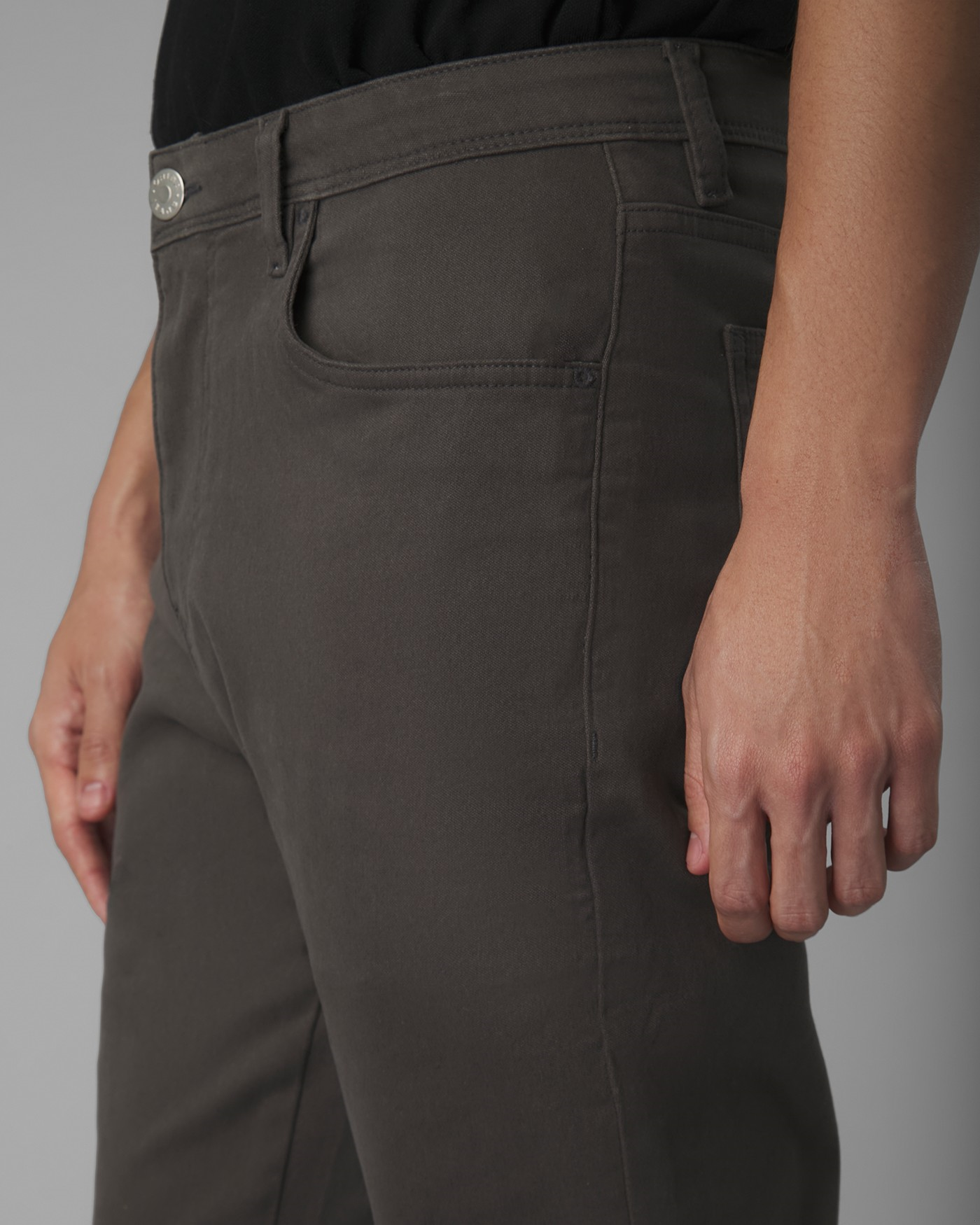 Calça 5 Pockets Sarja Slim Moletom