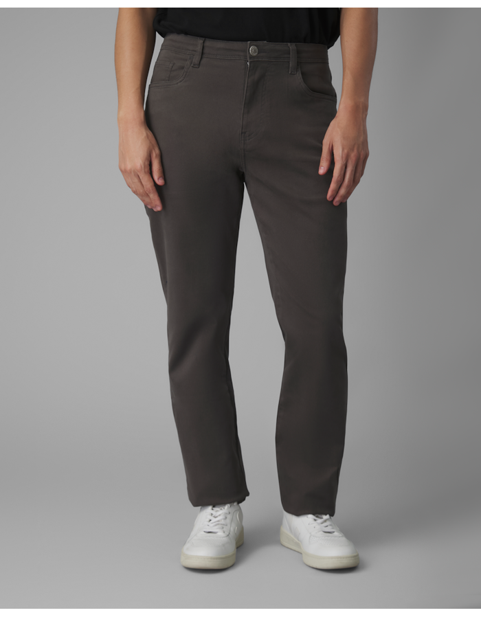 Calça 5 pockets sarja slim moletom-cinza-38