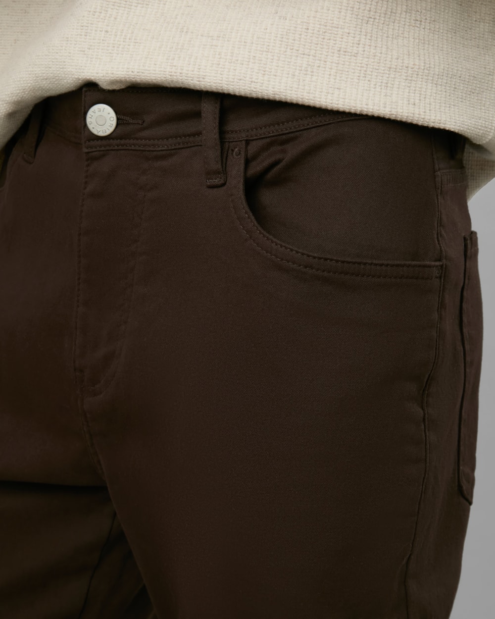 Calça 5 Pockets Sarja Slim Moletom