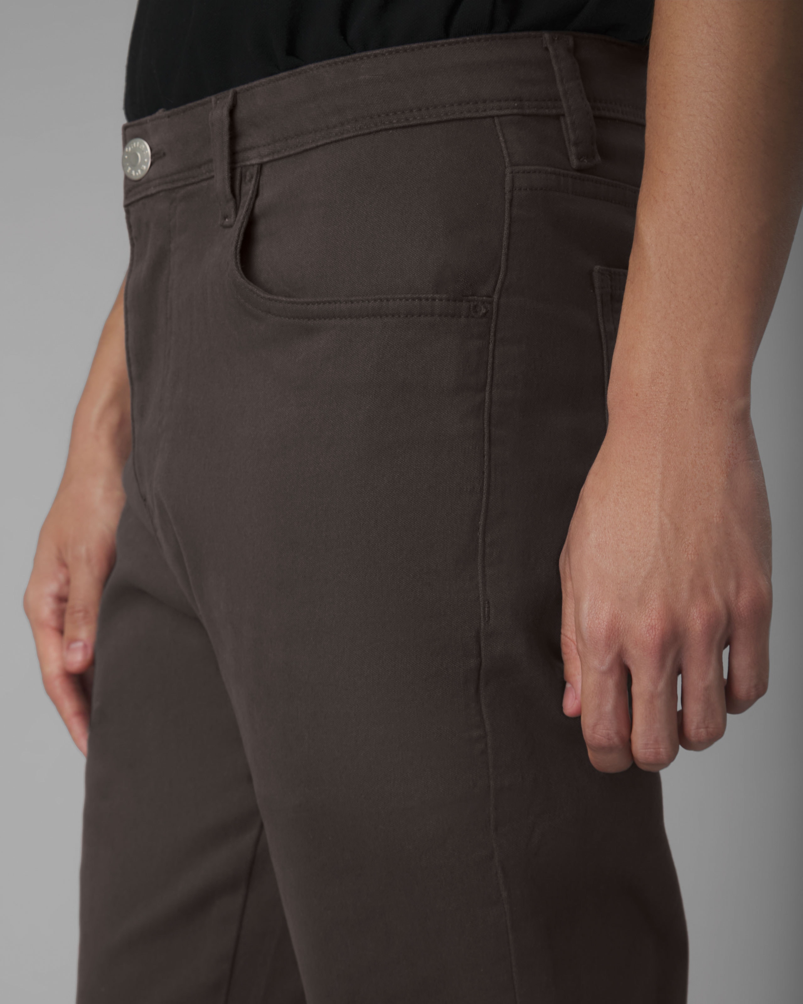 Calça 5 Pockets Sarja Slim Moletom