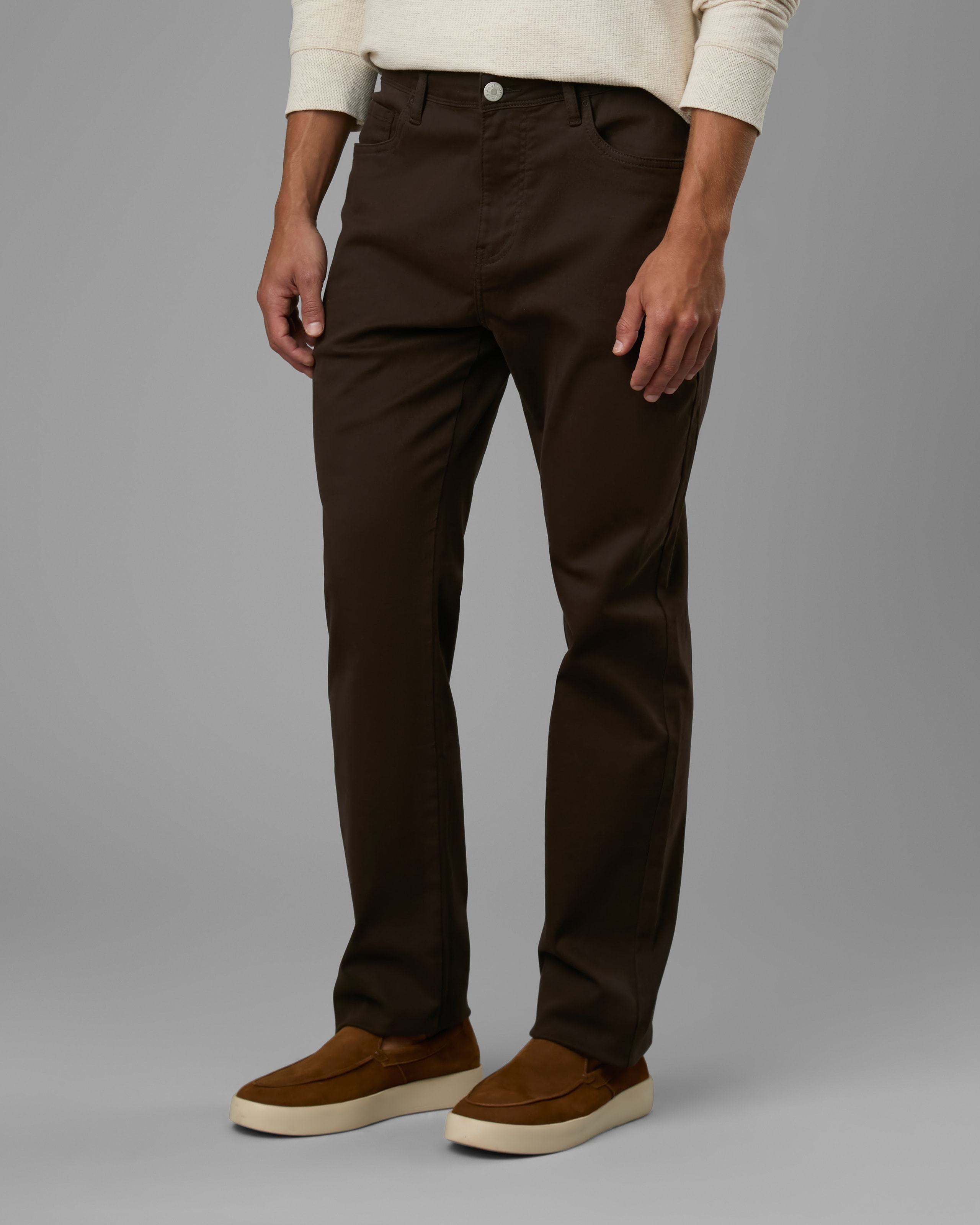 Calça 5 Pockets Sarja Slim Moletom