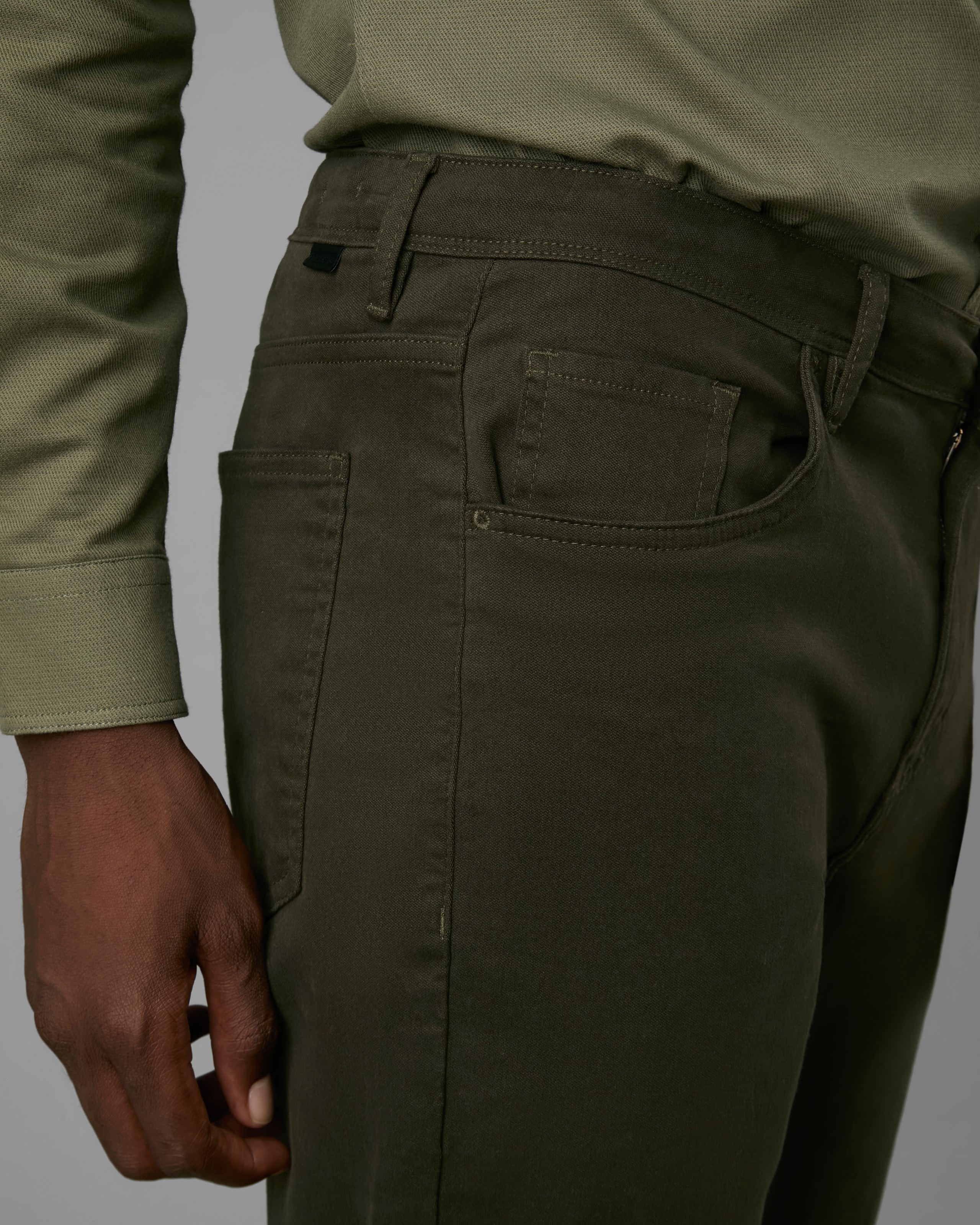 Calça 5 Pockets Sarja Slim Moletom