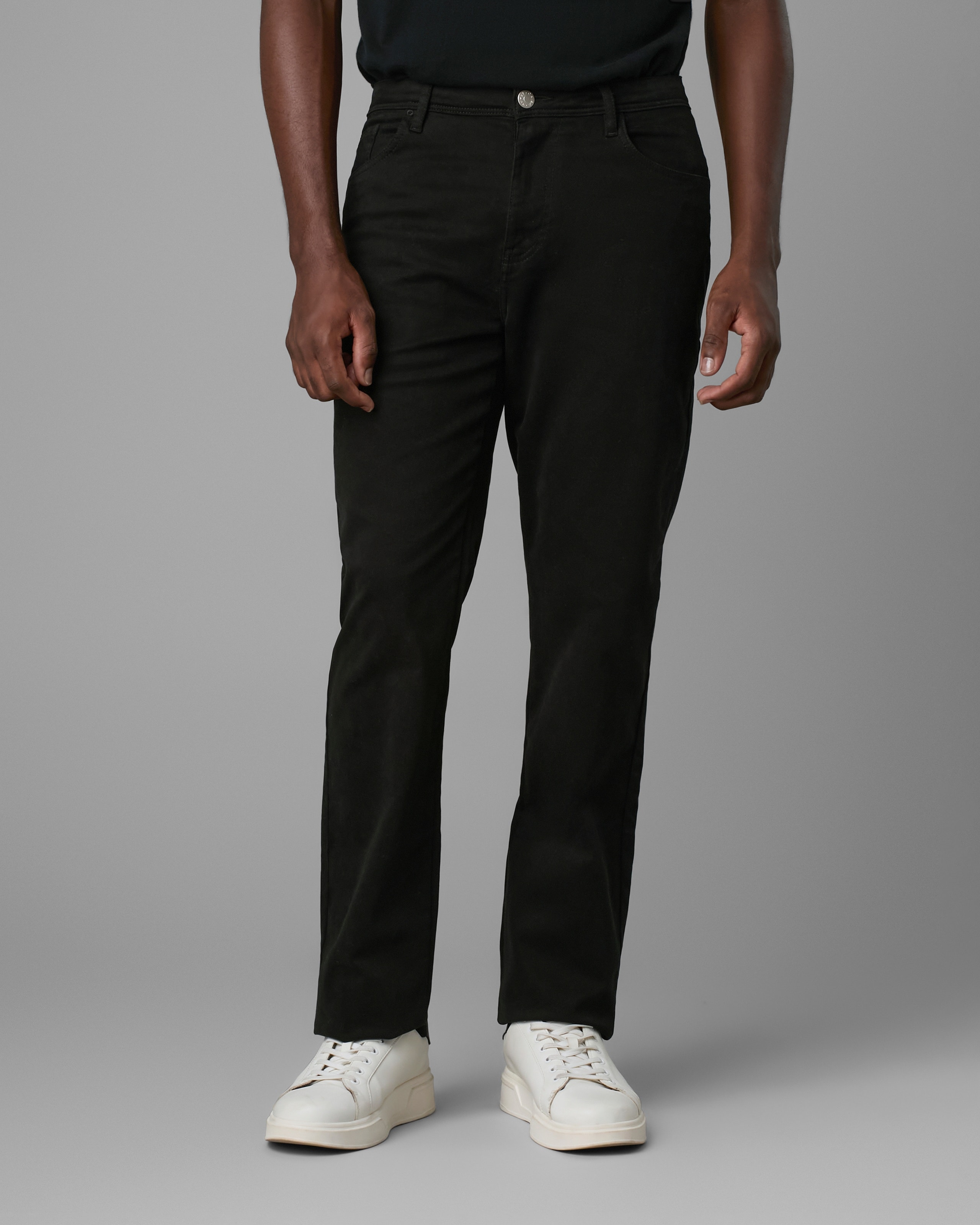 Calça 5 Pockets Sarja Slim Moletom