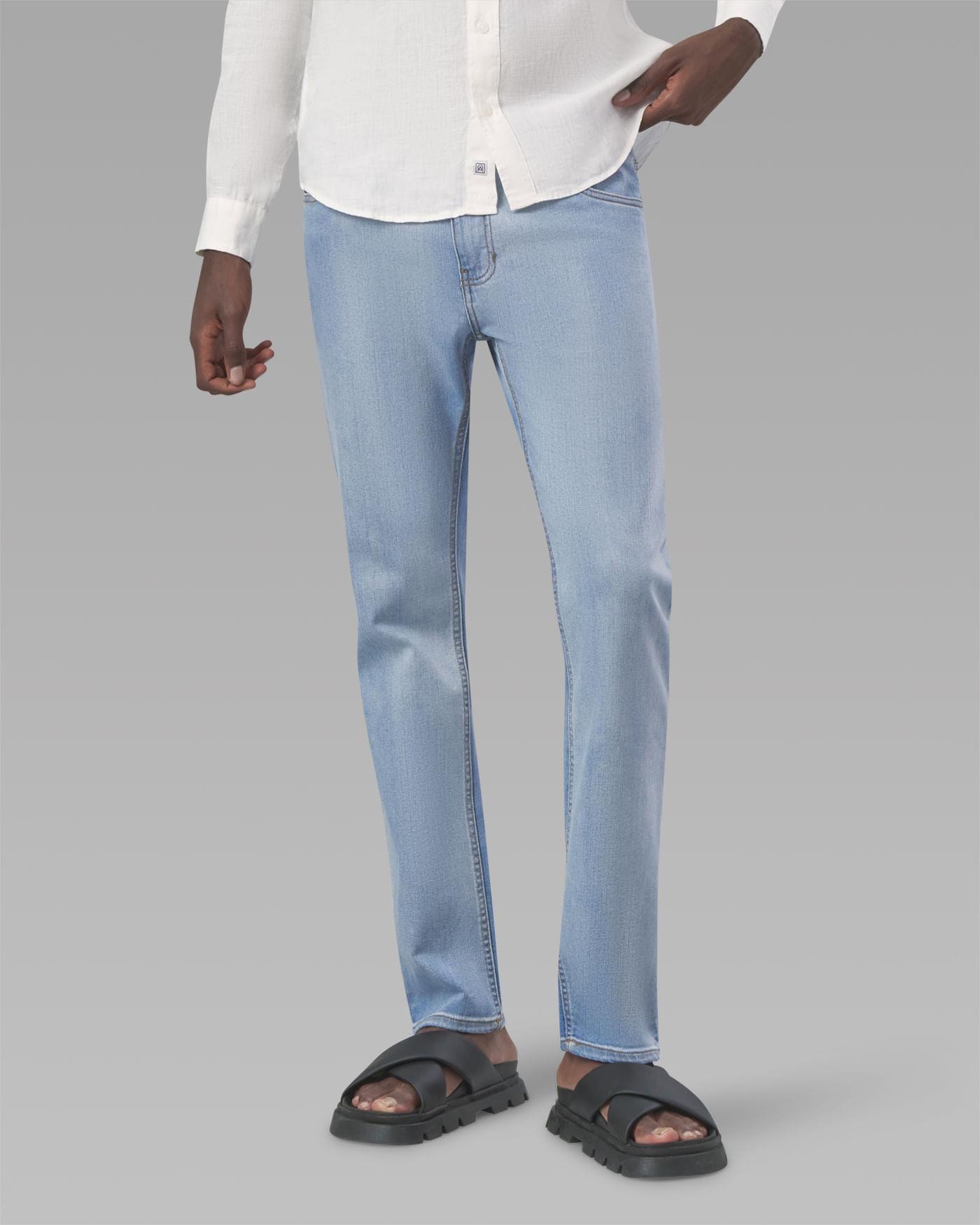 Calça Beta Jeans Reta Clara