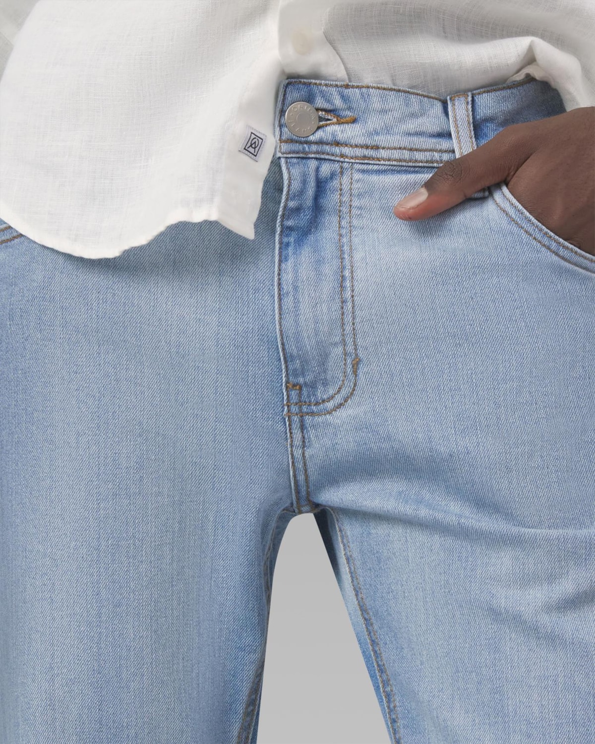Calça Beta Jeans Reta Clara