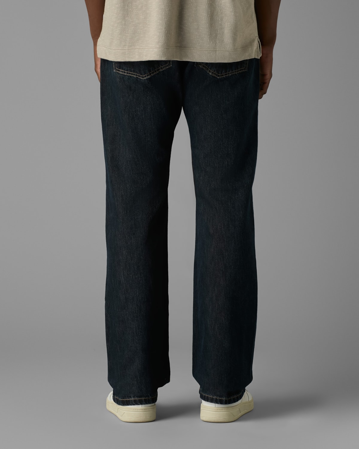 Calça Beta Jeans Reta Escura 100% Algodão