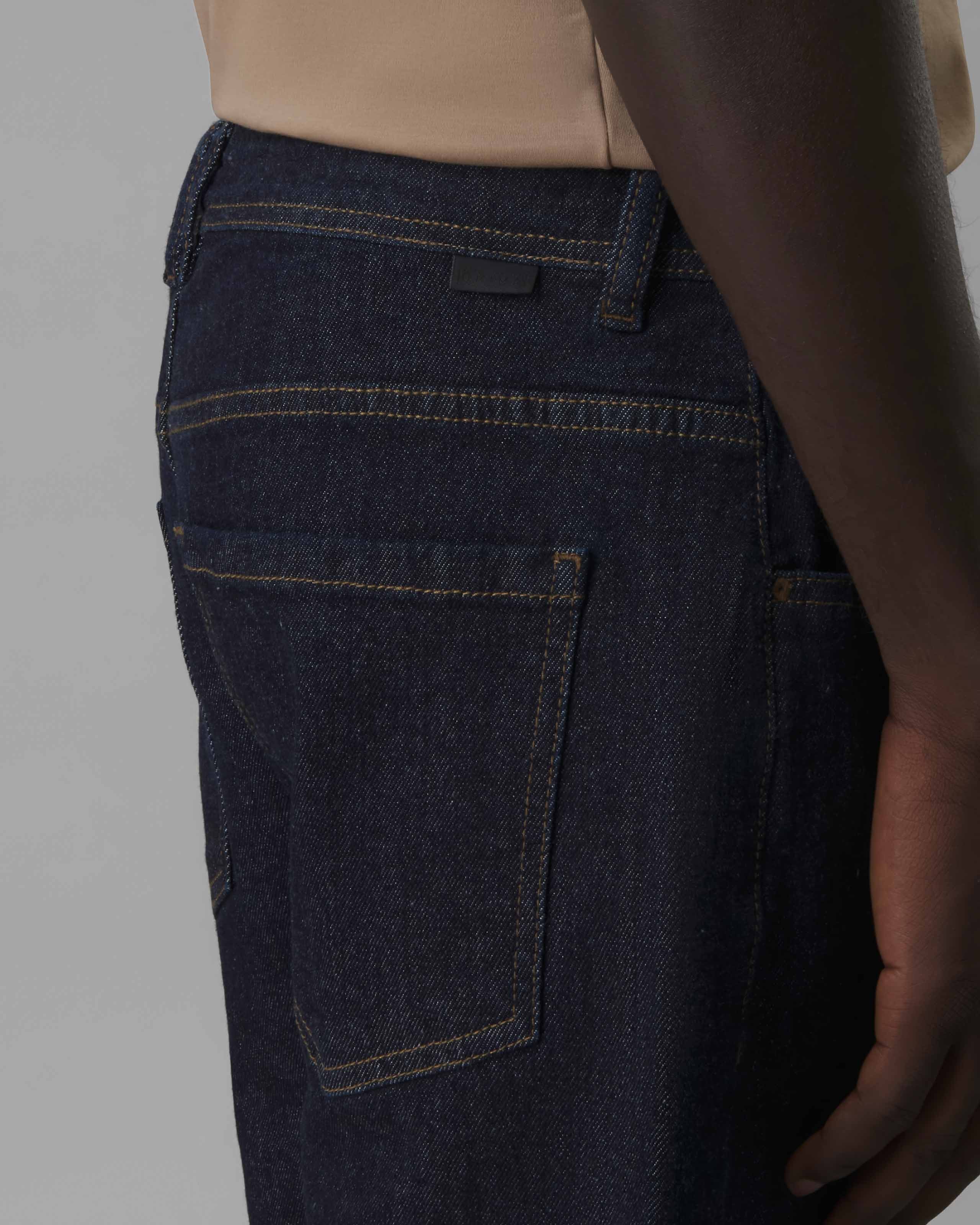 Calça Beta Jeans Reta Escura