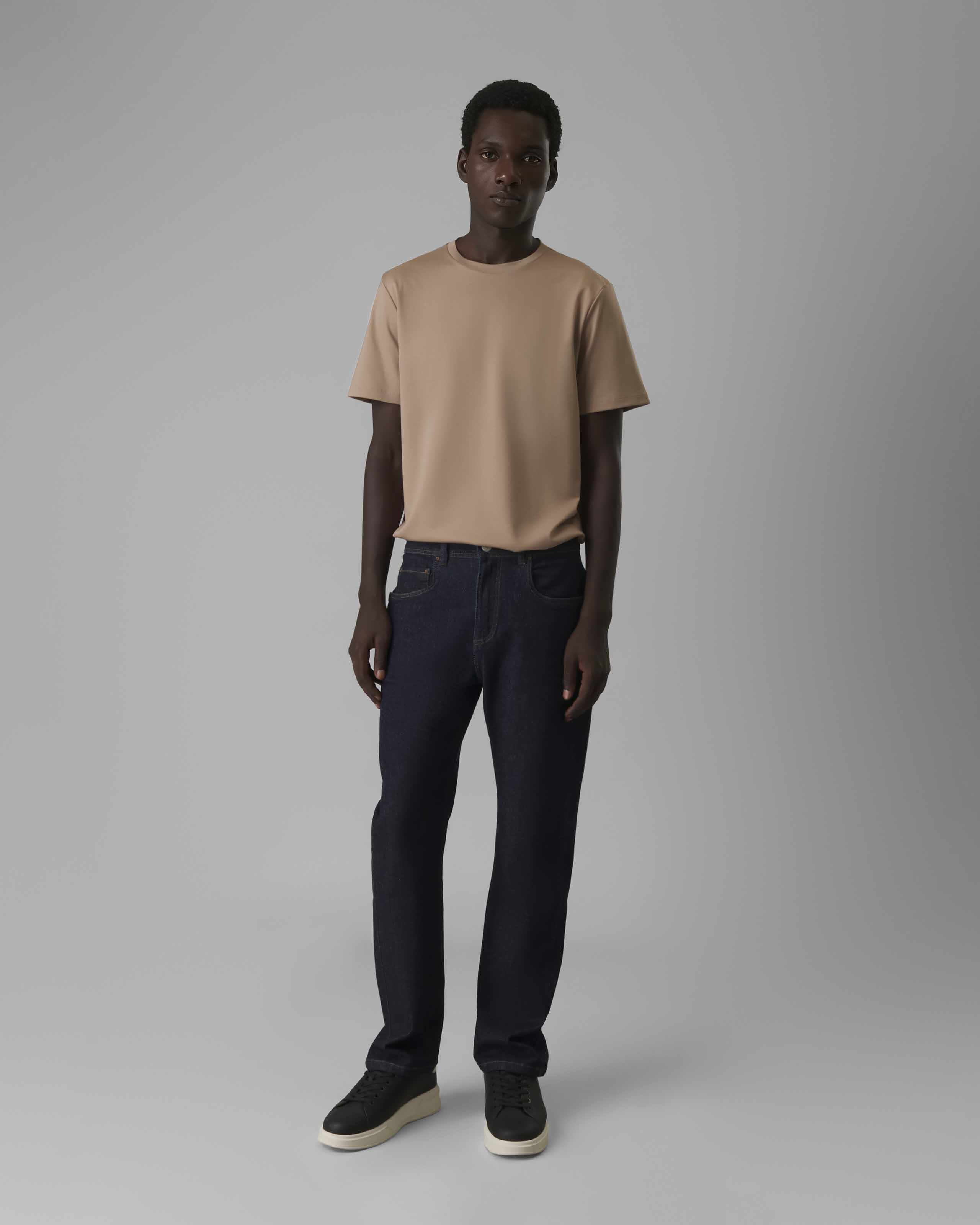 Calça Beta Jeans Reta Escura