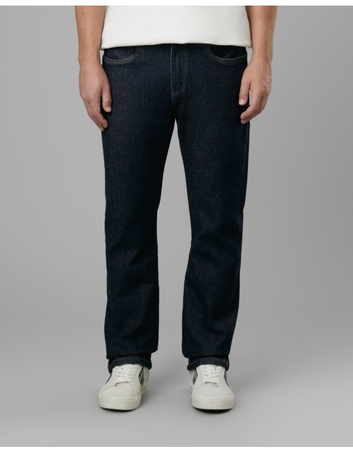 Calça beta jeans reta escura-azul-36