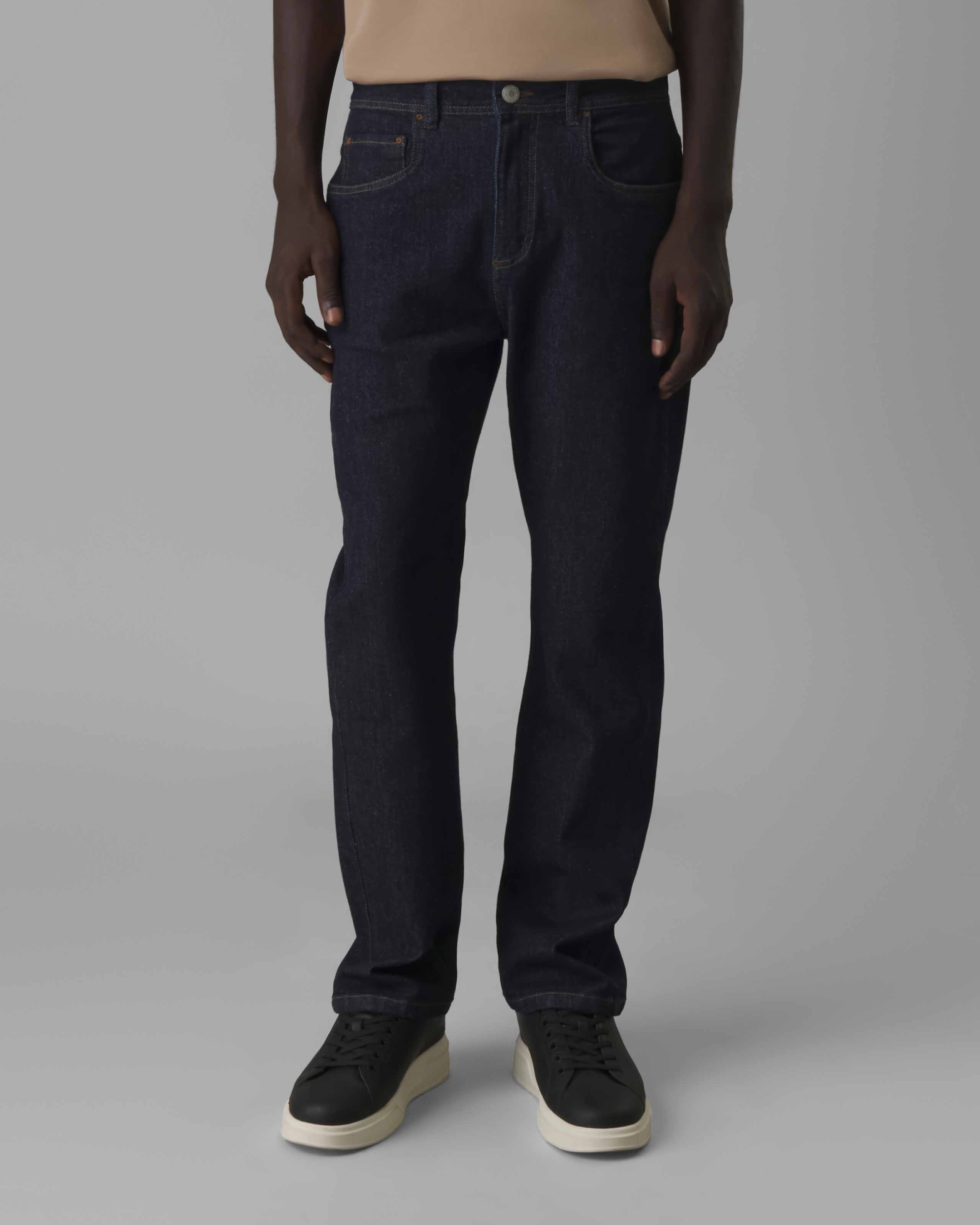 Calça Beta Jeans Reta Escura