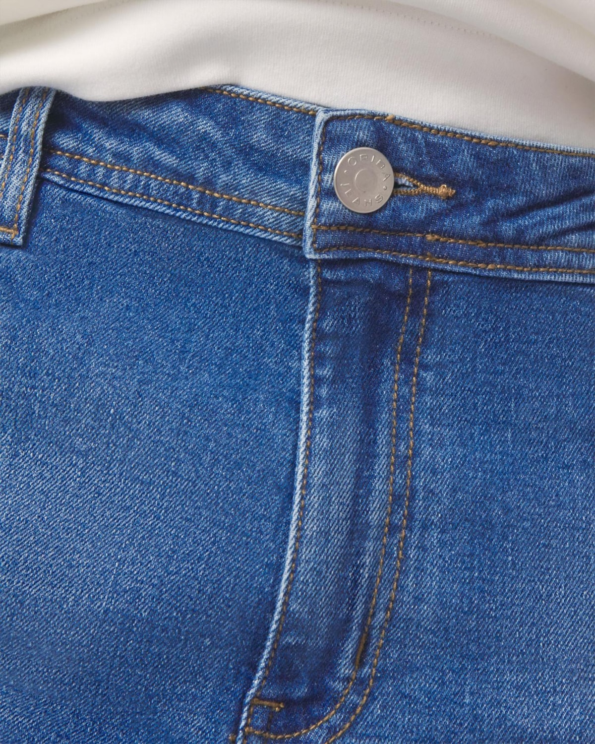 Calça Beta Jeans Reta Média