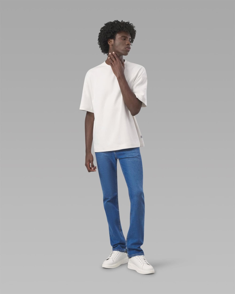 Calça Beta Jeans Reta Média