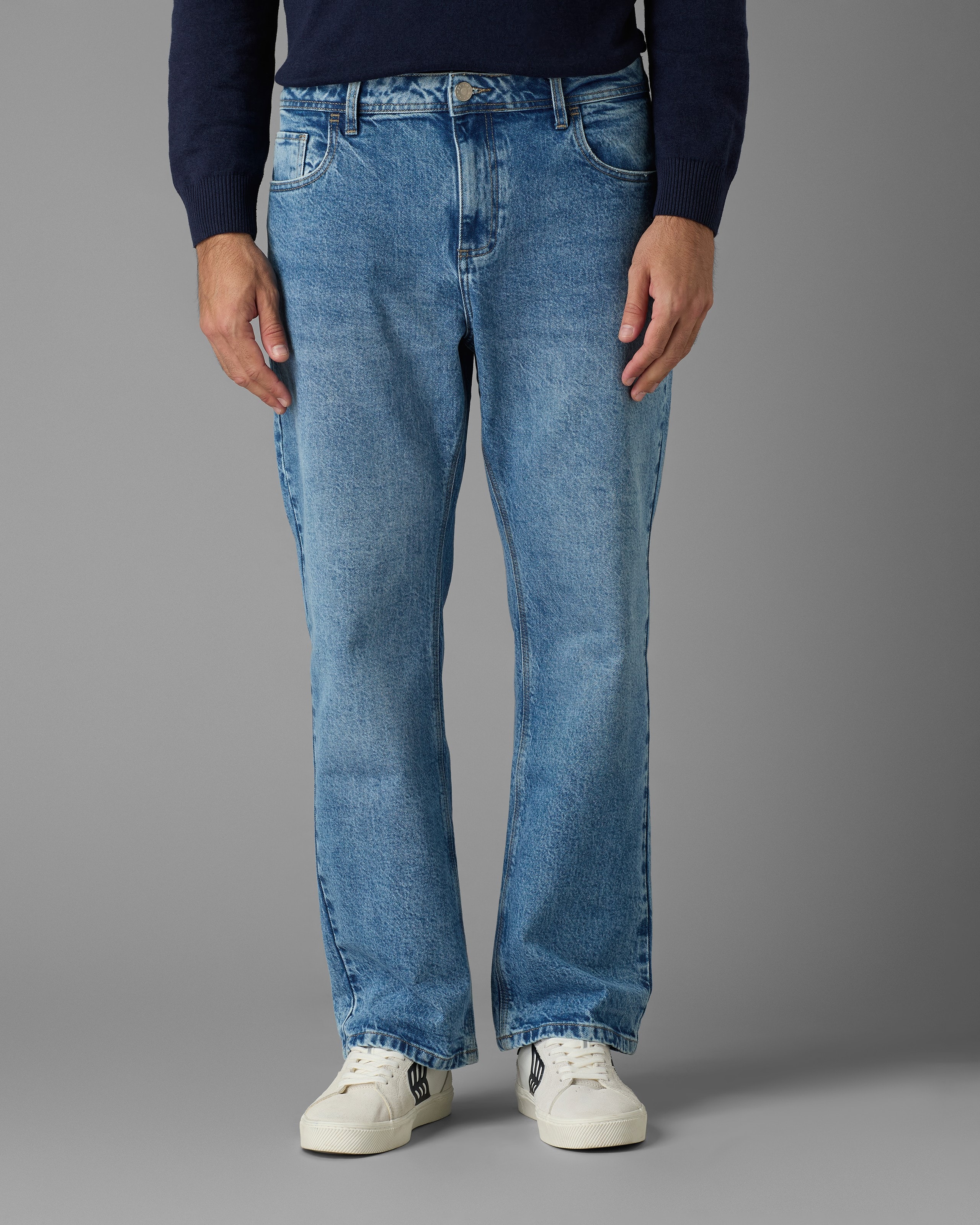 Calça Beta Jeans Taper Lavagem Média