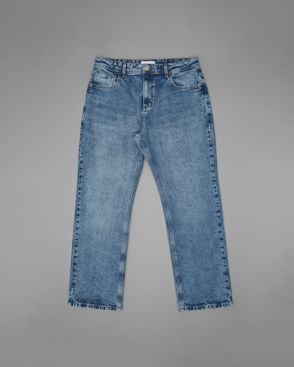 Calça Beta Jeans Taper Lavagem Média