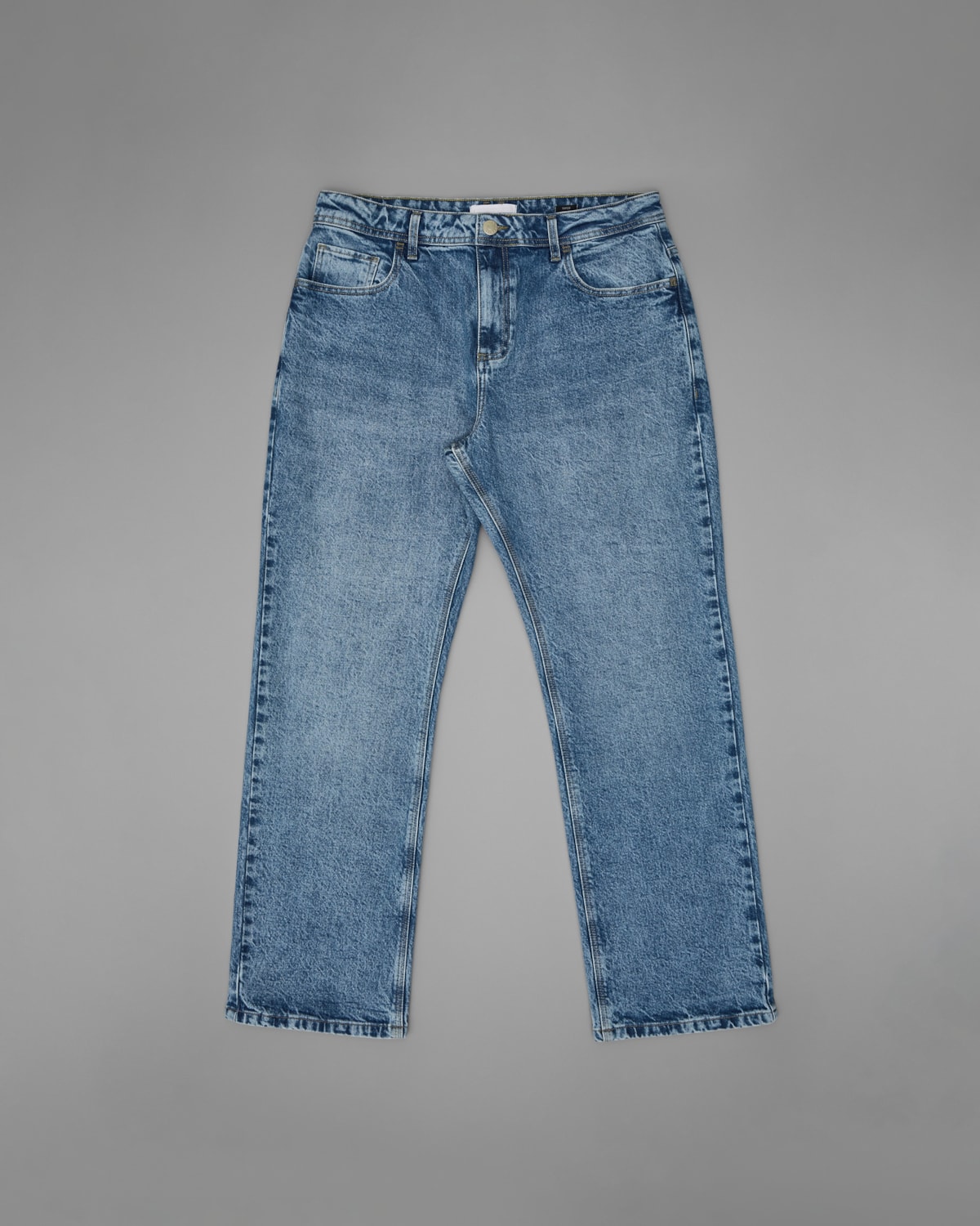Calça Beta Jeans Taper Lavagem Média