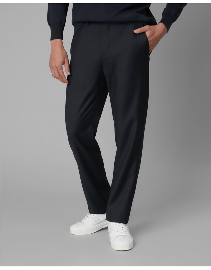 Calça chino lã cós meio elástico-cinza-38