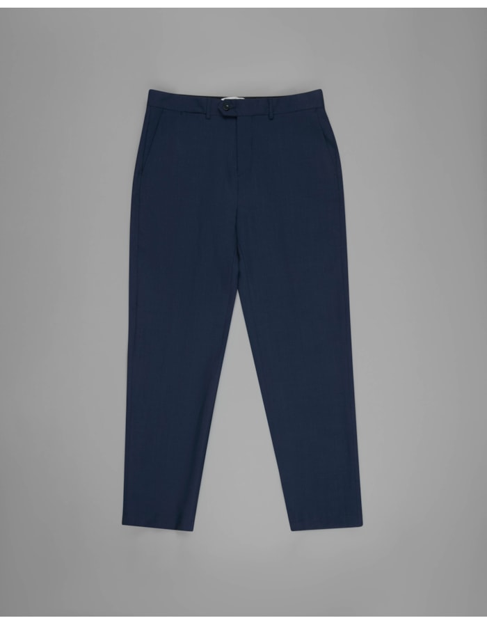 Calça chino lã fria c/ elastano azul mar-azul-38